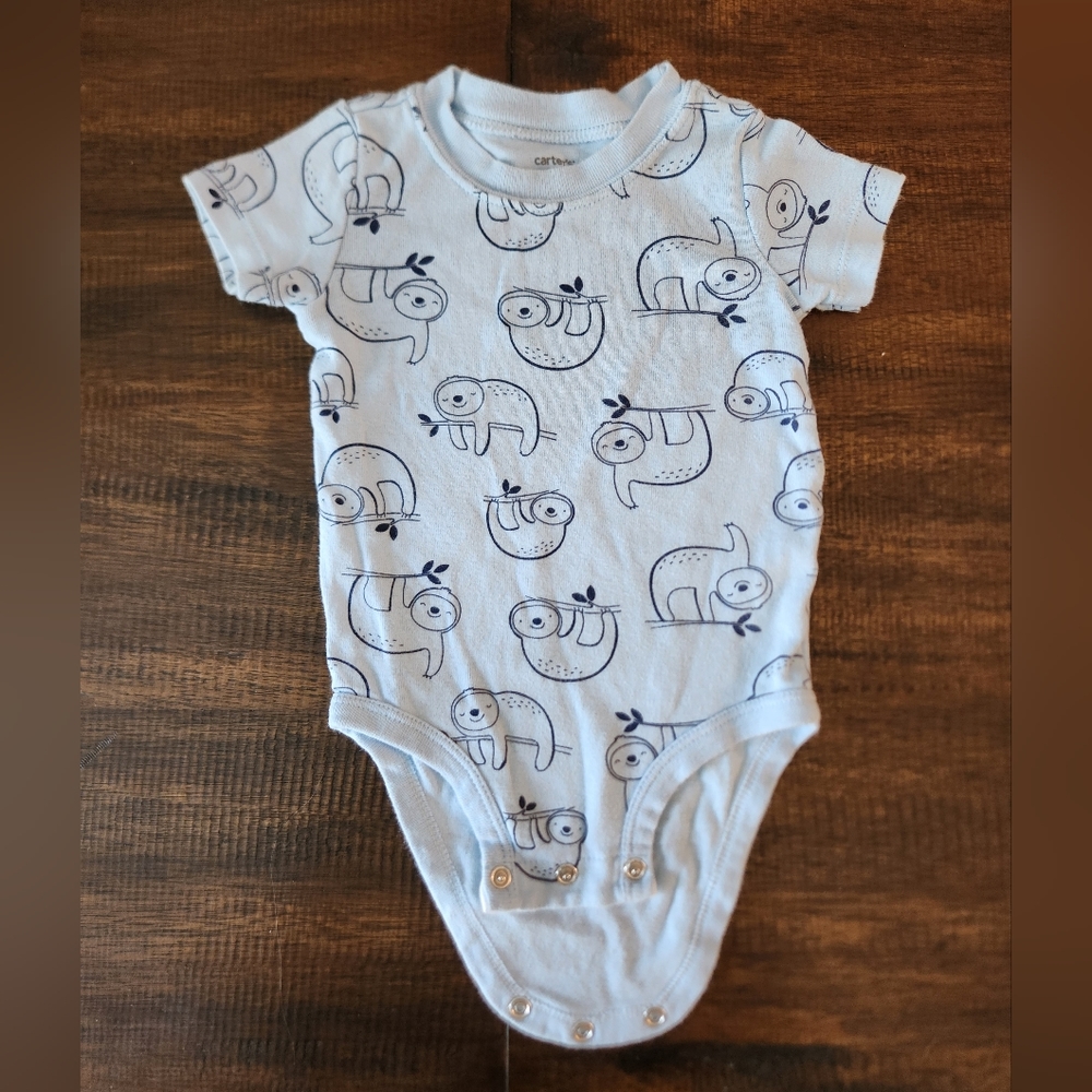 Baby Short Sleeve Sloth Onsie 9M